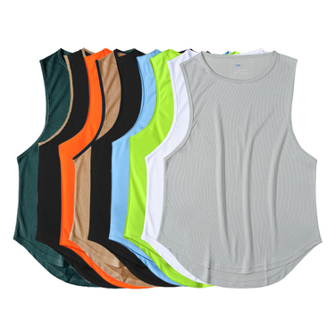 Men's Clothing Summer marathon quick-drying sports vest men's sleeveless vest running training basketball loose fitness vest_voghion.com