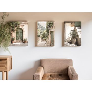 Nordic INS Style Triptych Canvas Oil Painting Decorative Core_voghion.com