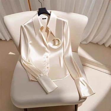 Women's Clothing High End Shirts Niche Versatile Long Sleeved Tops Trend_voghion.com