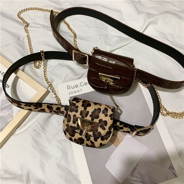 Waist For Women Fashion Versatile Mini Chain Small Decorative Stone Pattern Internet Celebrity Belt Bag Ins Trend_voghion.com