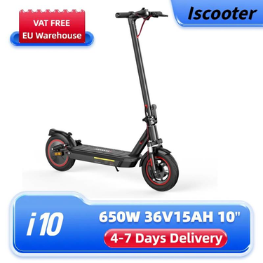 ISCOOTER I10 10" Folding Commuter Electric Scooter 650W Motor 36V 15Ah Battery_voghion.com