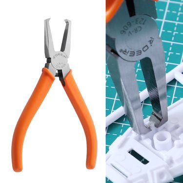 Plastic Cutting Pliers 90 Degree Double-Edged CR-V Tip Cutter Nipper with 4/6/8/10mm Flush Jaw for Sprue Burrs Cutting Hand Tool_voghion.com