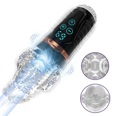 Automatic Vibrating Sucking Masturbator For Men, Blowjob Sex Machine, Male Masturbators, Cup With Suction Modes And 9_voghion.com