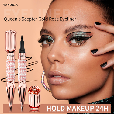 Queen's Scepter Diamond Waterproof Liquid Eyeliner Pencil Fast Dry Non Smudge Eye Makeup_voghion.com