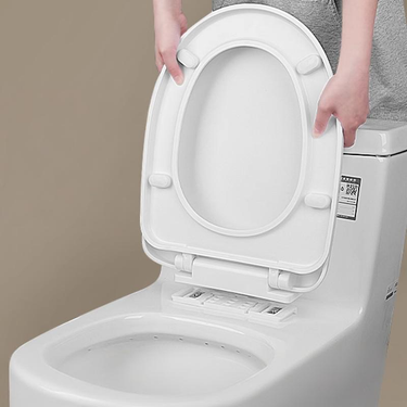 Universal Thickened Toilet Seat Cover Durable UV Resistant Replacement For Standard Elongated Toilets Easy Install Toilet Lid With Soft Close Hinges_voghion.com