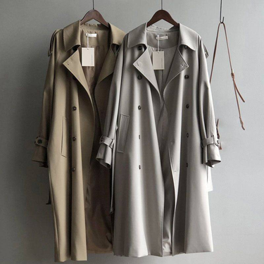 Women's Clothing Medium Length Spring And Autumn Thin Versatile Trench Coat Casual Jacket Coat_voghion.com
