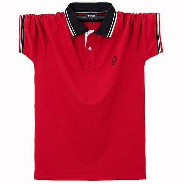 2023 New Lapel T-Shirt Men's Fat Plus Plus Short Sleeve Fat Business Casual Men's Young and Middle-aged polo 2373_voghion.com