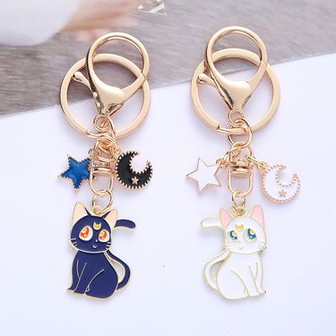 Cute Keychain Cute Moon Cat Pentagram Women's Bag Accessories_voghion.com