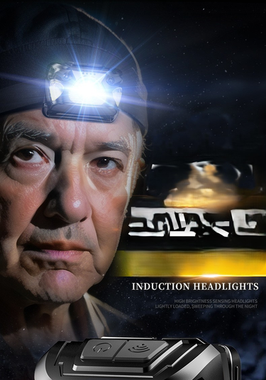 LED Induction Headlight Long Battery Life Strong Light Usb Charging Fishing Mini Red Head-mounted Outdoor Riding Work Light_voghion.com