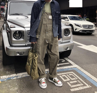 Casual Overalls Men's Cargo Pants Fashion Overalls Loose Suspenders_voghion.com