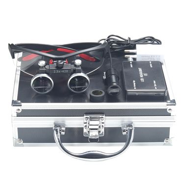 Dental Loupes 2.5/3.5x Black Lab Medical Magnification Binocular Magnifier Headlight Headlamp 5W Seperately_voghion.com