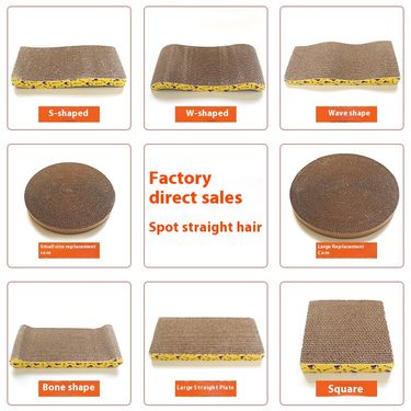 Pet board corrugated paper toy multiple styles cat scratch pads_voghion.com
