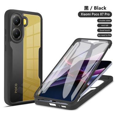 3IN1 360° Screen Protector Transparent HD Case For Note 14/13 Pro Plus 4/5G POCO X7 X6 F7 F6 M6 Plus 5G C75 C65 Phone Back Cover_voghion.com