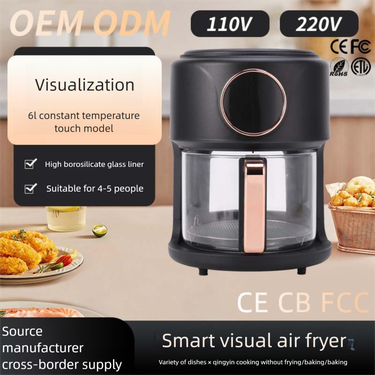 Platform Exclusive Hot-Selling Household Color Screen Visual 6L Multi-Function Glass Air Fryer 22_voghion.com