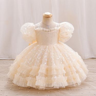 Girls Princess Dress Coated Children's Dress New Girls Dress Skirt High End Female Baby Performance Clothing_voghion.com