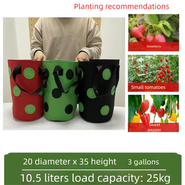 PE Hanging Strawberry Planting Bag Wall-Mounted Planting Bag Hanging Multi-Port Plant Bag Decorative Balcony Courtyard Garden_voghion.com