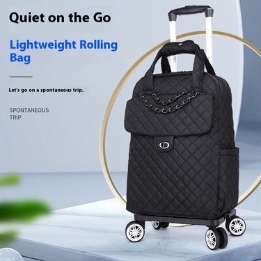 Versatile Rolling Backpack With Detachable Wheels - Large Capacity Waterproof Travel Backpack For School & Leisure, Durable Nylon Construction Wheels_voghion.com