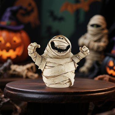 Pumpkin Head Ghost Halloween Scene Decoration Trendy Resin Ornaments Desktop Decorations Small Ornaments_voghion.com