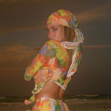 2024 New Beach Chiffon Headscarf Swimsuit Matching Multi-color 90*90 Square Scarf_voghion.com