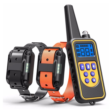 Dog Training Collar Electric Remote Pet Control Waterproof Rechargeable LCD Display Pet Collar All Size Shock Vibration Sound_voghion.com