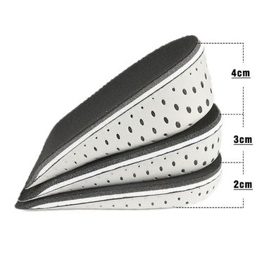 Height increasing insoles for men and women, thickened invisible 234cm sports transparent silicone half pad inner height increasing insoles_voghion.com