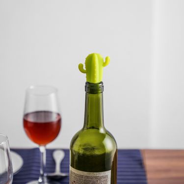 Cactus Shaped Wine Bottle Stopper Champagne Red Wine Stopper Household Creative Silicone Fresh keeping Bottle Cap Single Pack_voghion.com