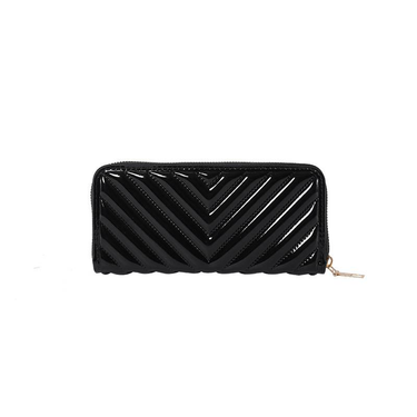 Fashion popular diamond lattice bright face holding small square bag women's high set large capacity women's purse card bag light luxury_voghion.com