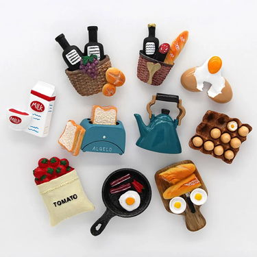Simulation Food Memo Sticker Bread Maker Tomato Egg Teapot Milk Home Decoration Refrigerator Magnet Gift Decor For Kitchen_voghion.com