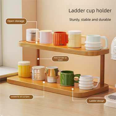 New Storage Rack Dining Table Holder Desktop Water Coffee Cup Tea Set Display_voghion.com