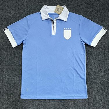 24-25 Uruguayan limited editi short sleeved adult football jersey Thai versi blue game uniform single piece_voghion.com