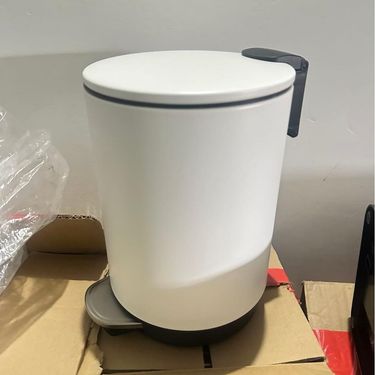SSTC001-3L-W, Stainless Steel Kitchen Trash Can, 3L, White_voghion.com
