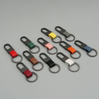 Metal Leather Car Key Chain Key Ring Creative Key Chain_voghion.com