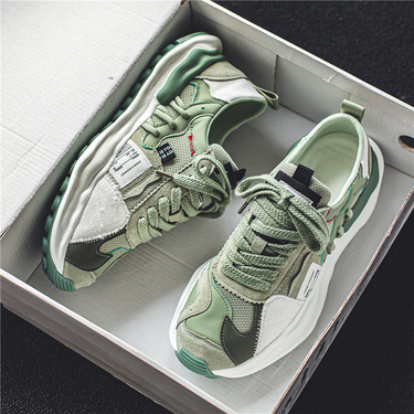 Men's 2024 Summer New Mesh Breathable Dad Fashion Comfortable Casual Sports Thick Sole Forrest Shoes_voghion.com