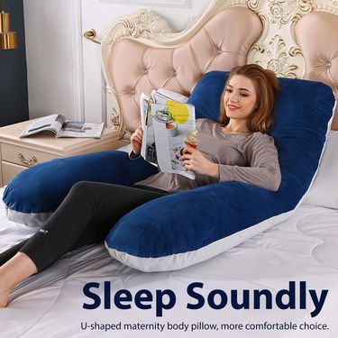 U-Shaped Maternity Pillow For Back, Neck, And Leg Support – Soft, Portable, And Comfortable Polyester Pregnancy Pillow For Expecting Moms_voghion.com