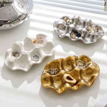 Creative Photography Ceramic Props Egg Tray Display Tray Jewelry Storage High Value Tray_voghion.com