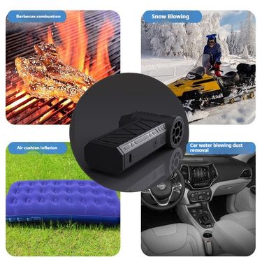 Violent turbofan mini camping outdoor barbecue handheld blower fan heating high-speed vacuum cleaner_voghion.com