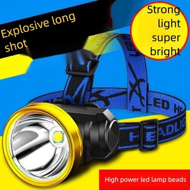 LED Headlamp Super Bright Head-Worn Flashlight For Outdoor Home Use, Long-Range Charging Night Fishing Small Xenon Mining Light 5_voghion.com