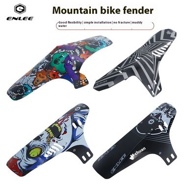 Enlie bicycle mudguard portable ultra-thin front fork frame rain shield mountain bike speed descent off-road mud removal_voghion.com
