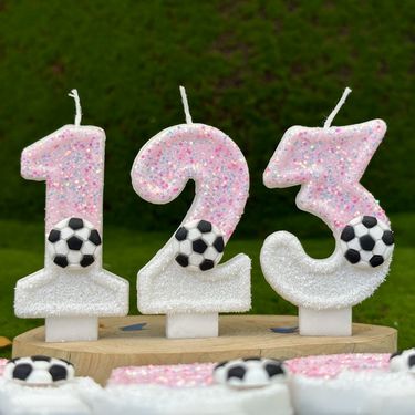 Sports Football Digital Party Decoration Handmade Birthday Candle_voghion.com