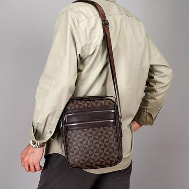 2024 New Men's Bag: High-End Elegant Fashionable Simple Business Solid Color Shoulder Crossbody Briefcase_voghion.com