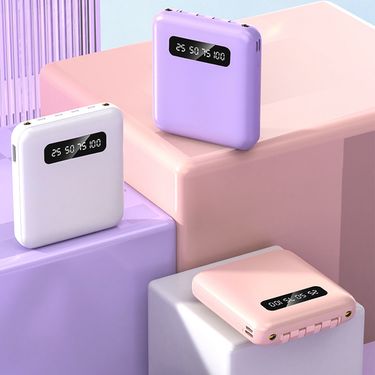 20000mAh 4-in-1 Power Bank, Fast Charging With 4 Cables, Mobile External Portable Charger For Suitable For All Mobile Phones_voghion.com