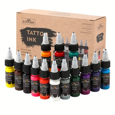 14pcs 14 Color Tattoo Ink Set, Tattoo Pigment Set, Tattoo Supplies Professional Supply For Body Art Long Lastingts_voghion.com