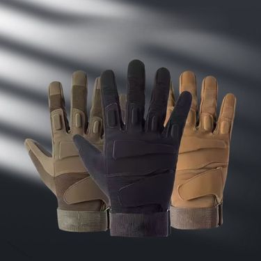 Mountaineering Tactical Men's Anti-Slip Wear-Resistant Combat Blackhawk Full Half Finger Self-Defense Fighting_voghion.com