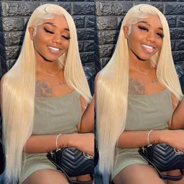 Honey Blonde 613 HD Transparent 180% 13X6 Straight Front Human Hair 30 Inches 13X4 Lace Frontal Wigs For Black Women_voghion.com