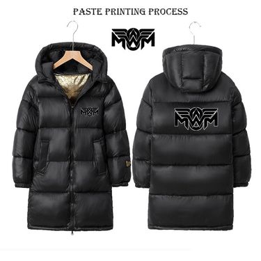 Mother & Kids Children's Clothing Autumn And Winter New Children's Black And Gold Cotton Coat Wings Print Graphene Self Heating Cotton Coat_voghion.com