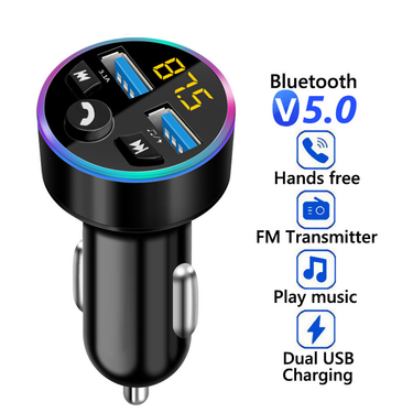 USB Fast Car Charging FM Transmitter Audio Receiver Car MP3 Player 3.1A Bluetooth For Xiaomi Huawei Mobile Phone Adapter in Car_voghion.com