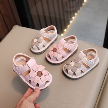 Kids Shoes Summer baby sandals 0-1-2 years old soft sole toddler shoes girls princess closed toe anti-kick sandals baby calling shoes_voghion.com
