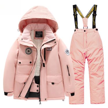 Children's Ski Suit Boys And Girls Set Large Medium Small Kids Waterproof Warm Bib Pants 2023 New Northeast Professional_voghion.com