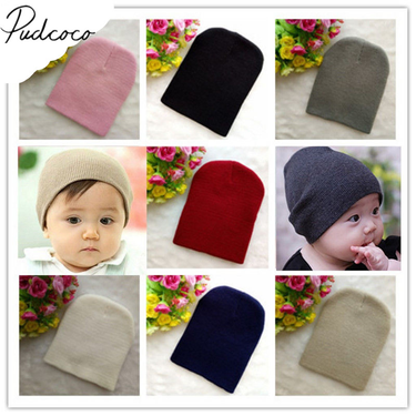 2019 Brand New Baby Hats Beanies winter warm Girl Boy Toddler Infant Kids Children Cute Hat Cap Unisex Solid Knitted_voghion.com