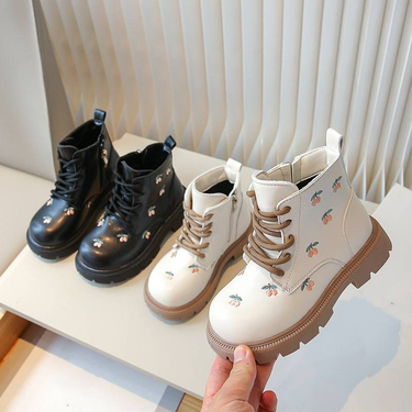 Children new little girls single boots Embroidered Girls Princess boots Girls baby ankle boots for Autumn/Winter 2024_voghion.com